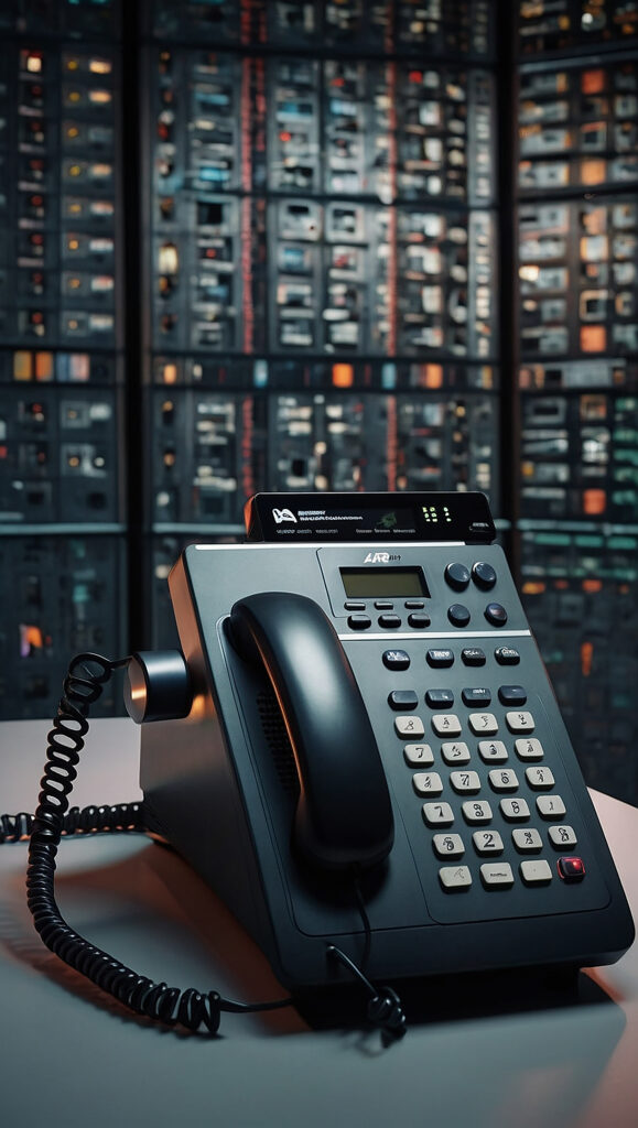 cordless phone with white background, generative ai